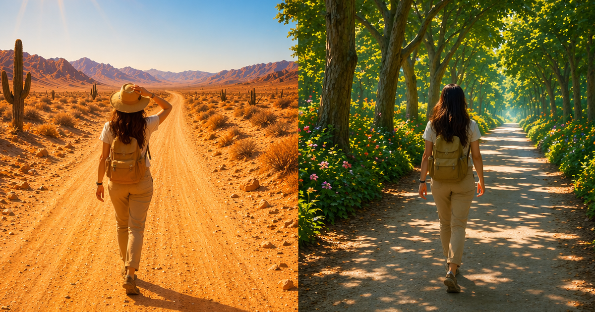 El refugio en medio del desierto